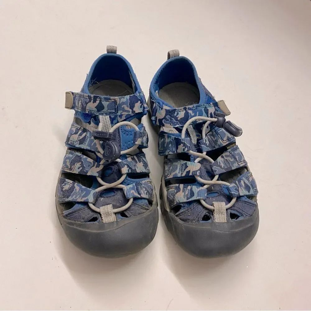 KEEN Newport H2 Water hiking sandals shoes blue camo boys kids toddler 1